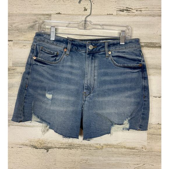 Blank NYC women's 29 Reeve high rie ribcage blue jean short new distressed boho - Picture 1 of 5